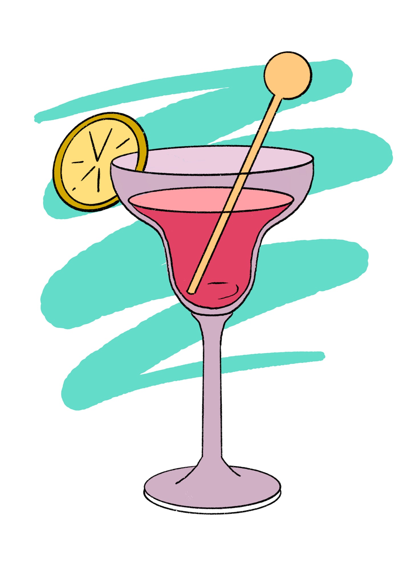 Margherita Cocktail A6 Card